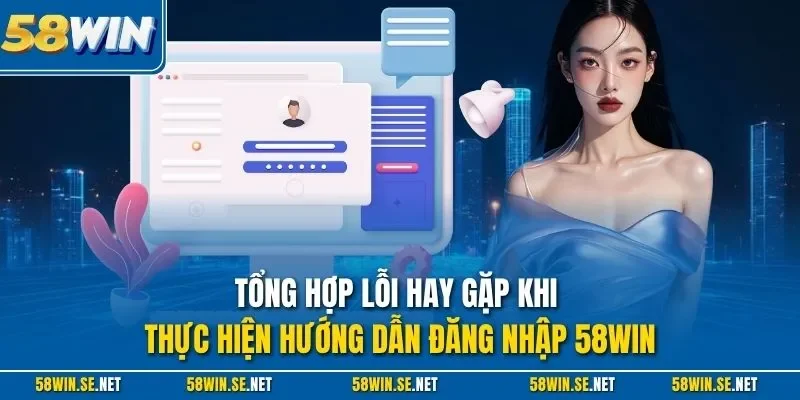 Tổng hợp lỗi hay gặp khi thực hiện hướng dẫn đăng nhập 58Win